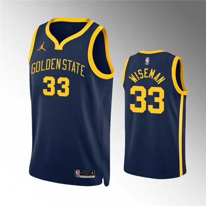 Men%27s Golden State Warriors #33 James Wiseman Navy Statement EditionStitched Jersey Dzhi->houston rockets->NBA Jersey